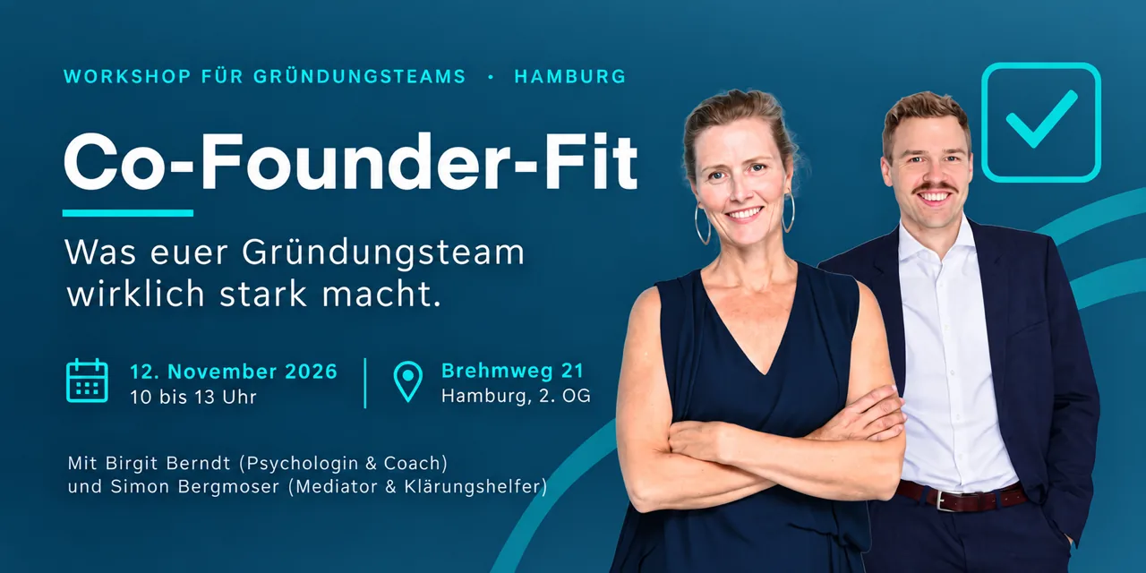 Workshop für Gründungsteams in Hamburg – Co-Founder-Fit